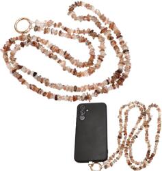  Breloc Telefon Cuart cu Rutil Rosu 122 cm - Claritate, Manifestare si Protectie - cu Agatator Metalic