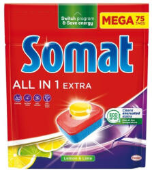  Mosogatógép tabletta 75 db/doboz All in One Somat Lemon&Lime - bolt