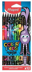 Maped "Color'Peps Monster" háromszögletű színesceruza készlet, 12 szín (COR_2025_IMA862612)