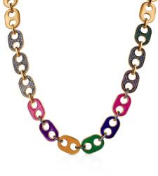 SAVICKI Colier argint placat cu aur zirconiu 43 cm