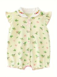 SuperBaby Salopeta vernil cu floricele delicate