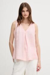 Benetton vászon felső rózsaszín, sima, 5BMLDQ06W - rózsaszín L - answear - 16 990 Ft