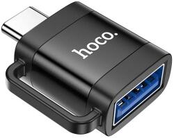hoco. adapter (USB aljzat - Type-C, adatátvitel és töltés, OTG) FEKETE (UA31C_B) - bluedigital