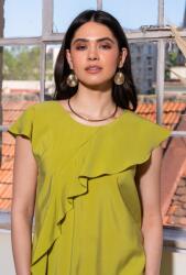 Hermosa Rochie din rayon MARUSIA, Hermosa, lime