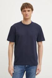 Calvin Klein pamut póló sötétkék, férfi, sima - sötétkék M - answear - 13 990 Ft