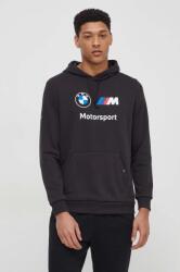 PUMA felső x BMW Motorsport fekete, férfi, nyomott mintás, kapucnis, 670024 - fekete M