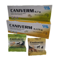 Bioveta Caniverm - tablete antiparazitare caini si pisici (Ambalaj: 1 tableta, Talie: Medium & Large) (73135246)