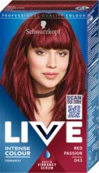 Schwarzkopf Live tartós hajfesték 043 vörös szenvedély