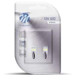 m-tech BA9S LED 4x5050 SMD Can-Bus fehér színű pár (72LB314W)
