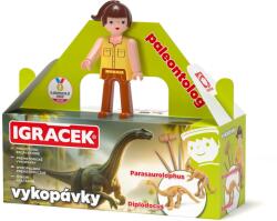 EFKO Igráček Paleontoložka s vykopávkami dinosaurů Parasaurolophuse a Diplodocuse
