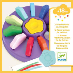 DJECO Virág kréta - Marok kréta - 12 flower crayons for toddlers - Djeco