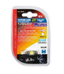 LAMPA 12V SV8, 5-8 sofita, 10x31mm 1 SMD, fehér színű, 1db (0158447)