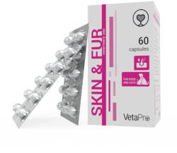 Vetapro skinfur 60caps cut sanatatea pielii si blanii la caini si pisici