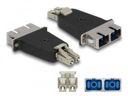 Delock Optikai szál hibrid párosító LC Duplex apa - SC Duplex anya bézs (DL-87948)