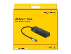 Delock USB Type-C adapter VGA / HDMI / DisplayPort 4K 60 Hz-hez (DL-64156)