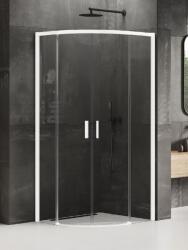 NEW TRENDY Prime cabină de duș 80x80 cm semicircular alb mat/sticlă transparentă K-3560 (K3560)