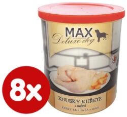 FALCO Max deluxe konzerv kutyáknak csirkedarabokkal és sárgarépával 8x800 g