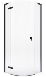 Roca Metropolis-N zuhanykabin 90x90 cm félkör alakú fekete matt/átlátszó üveg AMP1009016M (AMP1009016M)