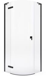 Roca Metropolis-N zuhanykabin 80x80 cm félkör alakú fekete matt/átlátszó üveg AMP1008016M (AMP1008016M)