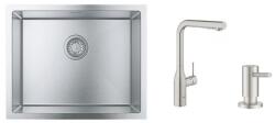 GROHE Készlet konyhai csaptelep Grohe Essence 30270DC0, acél mosogató Grohe K700 31726SD0, 40535DC0