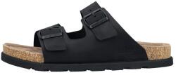 RIEKER Papuci barbati, Rieker, 21190-00-Negru, casual, piele naturala, cu talpa groasa, negru (Marime: 42)