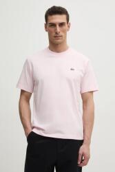 Lacoste pamut póló rózsaszín, férfi, sima, TH7318 - rózsaszín XL