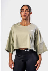 Nebbia Oversized Cropped Tee JUST FLOW 431 világoszöld, XS / S