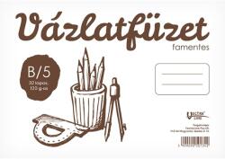 Vectra-Line Vázlatfüzet spirálozott VECTRALINE B/5 120 g 32 lapos famentes (01.01462) - vectraline