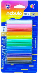 Nebulo Nebulo: Set de plastilină colorată, 12 bucăți, 150g (SZGY-12-150)