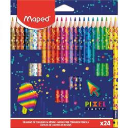 Maped Pixel Party háromszögletű színesceruza készlet - 24 darabos (CW-862206)
