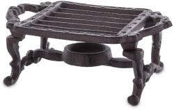 ART-POL Öntöttvas sötétbarna rácsos edénymelegítő kerek gyertyamécses tartóval 7x18, 5x12cm (159133)