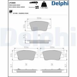 DELPHI Set placute frana DELPHI LP3880 (LP3880)