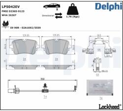 DELPHI Set placute frana DELPHI LP5042EV (LP5042EV)