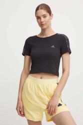 adidas t-shirt Camo női, fekete, IY1691 - fekete M