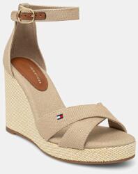Tommy Hilfiger szandál FLAG HIGH WEDGE ESPAD CRISSCROSS bézs, FW0FW08661 - bézs Női 41