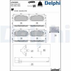 DELPHI Set placute frana DELPHI LP5030EV (LP5030EV)