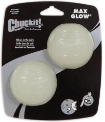 Chuckit! Max Glow - Sötétben világító gumilabda kutyáknak (M; 6 cm; 2 db labda / szett)