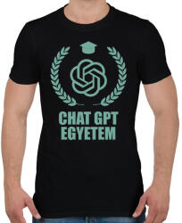 printfashion Chatgpt egyetem - Férfi póló - Fekete (17476471)