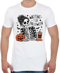 printfashion Waiting for Halloween - Férfi póló - Fehér (16917486)