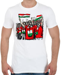 printfashion Magyar szurkolók - Férfi póló - Fehér (17344102)