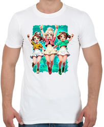 printfashion Anime barátnők - Férfi póló - Fehér (17030419)