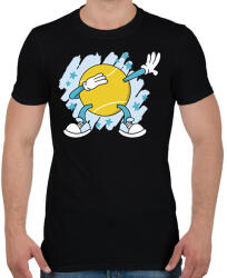 printfashion Teniszlabda - Férfi póló - Fekete (17101593)