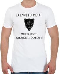 printfashion Hol volt Gondor? (balsiker) - Férfi póló - Fehér (16967500)