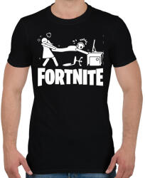 printfashion Fortnite - Férfi póló - Fekete (17038501)