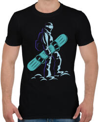 printfashion Snowboard - Férfi póló - Fekete (17015668)
