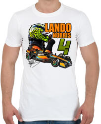 printfashion Lando Norris F1 - Férfi póló - Fehér (17316316)