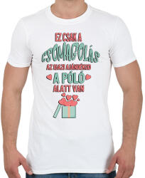 printfashion Ez csak a csomagolás az igazi ajándékod a póló alatt van - Férfi póló - Fehér (17226690)