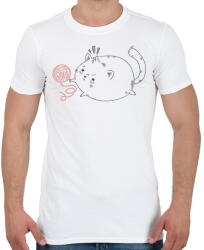 printfashion Dagi cica - Férfi póló - Fehér (17123649)