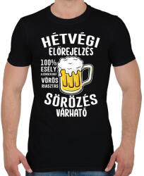 printfashion Hétvégi előrejelzés - Férfi póló - Fekete (16924728)