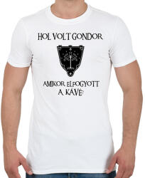 printfashion Hol volt Gondor? (kávé) - Férfi póló - Fehér (16968401)